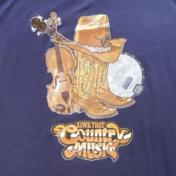 Vintage 1980 Devknit “Love That Country Music” Single Stitch Graphic Tee. Small. - Picture 4 of 16